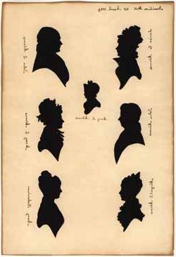 Family of John Quincy Adams Silhouettes