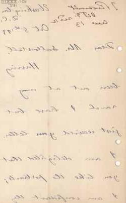 西奥多·罗斯福致莱弗里特·索尔顿斯托尔的信，1893年10月8日 