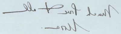 诺拉·索尔顿斯托尔在1917年11月13日给家人的信中签名的细节